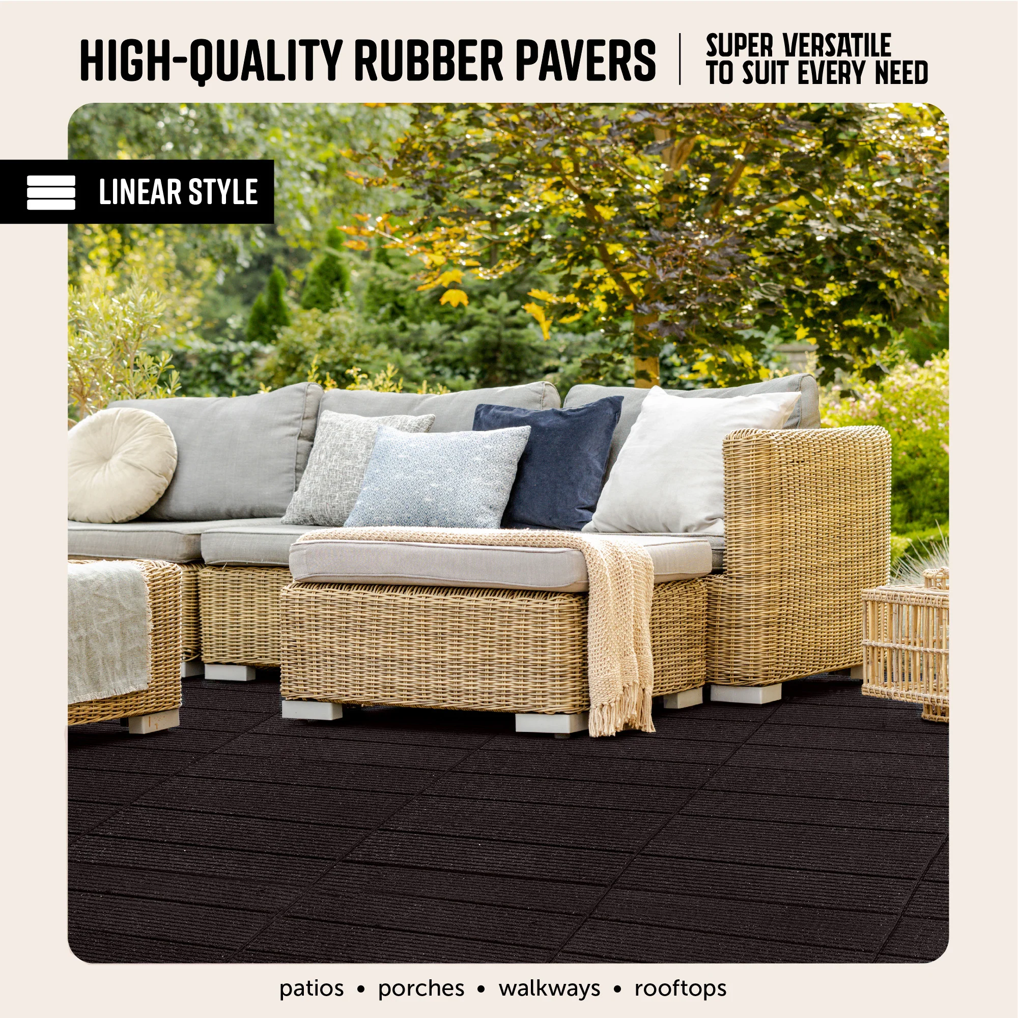 Linear Interlocking Rubber Paver Tile - Image 8